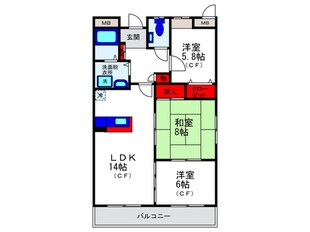 サンライズ豊中の物件間取画像